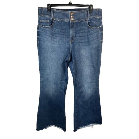 Lane Bryant flared raw hem jeans size 20 - Picture 1 of 6